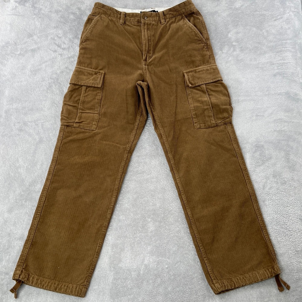 Vans Service Cargo 29 Brown Men Corduroy Loose Tapered Skate Workwear Pants